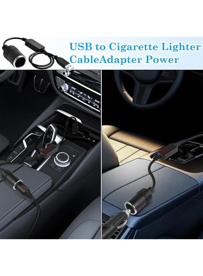 دينكس محول USB إلى مقبس ولاعة السجائر في السيارة (كابل تحويل من 5 فولت إلى 12 فولت) - محول شاحن سيارة أنثى - محول طاقة محمول لإكسسوارات السيارات DX905 - Image 5