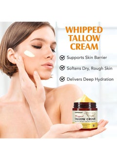 CARVENCHY Beef Tallow Skin Cream,Whipped Tallow and Honey Natural Facial Moisturizer,Organic Beef Tallow Moisturizer,Deep Moisturizing Face and Body Skin Care  - Image 2