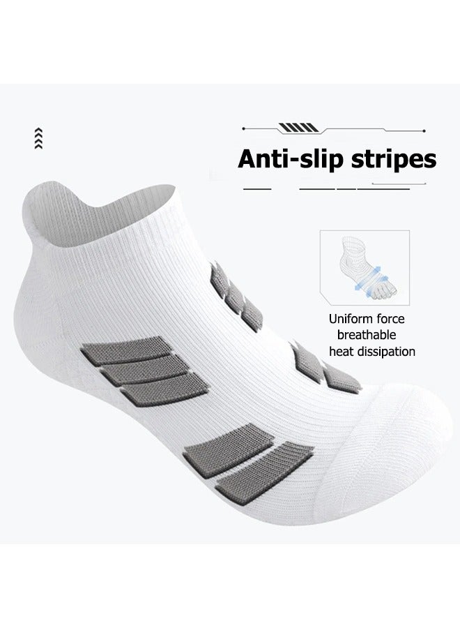Joybos 4 Pairs Men's 100% cotton Athletic Ankle Socks for Men,Comfortable Fit Low Top Sports Socks  Moisture Wicking,Odor Proof，Low Cut，breathable, Lightweight and Comfortable for Spring, Summer, and Fall（2 black+2 white）  - Image 3