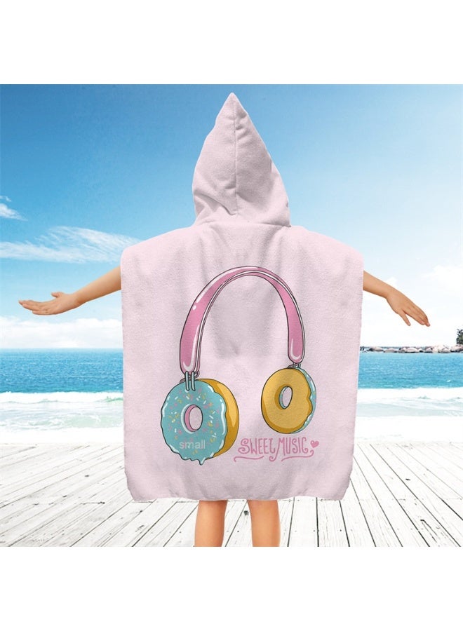 NIBEMINENT Kids Hooded Towel Cape - Microfiber Swim & Beach Bathrobe, Super Absorbent & Quick-Dry Towel for Children (60x60cm)  - Image 1