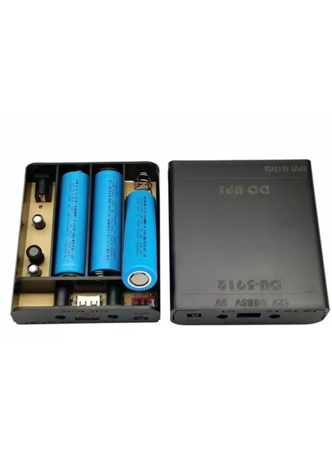 Mini Ups 5V DC 9V 12V Output for Routers Cellphone and Cctv Cameras Power Supply DC Online Portable  جهاز التغذية حال انقطاع الكهرباء  ((((نسخةمع 3 بطاريات))))  mini UPS - Image 1