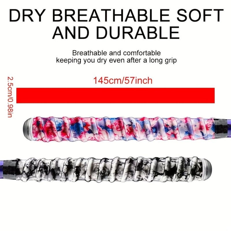 57.09 Inch Sweat Absorbing Non Slip Yellow Grip Wrap For Fishing Rod Badminton Racket Tennis Racket - Image 2