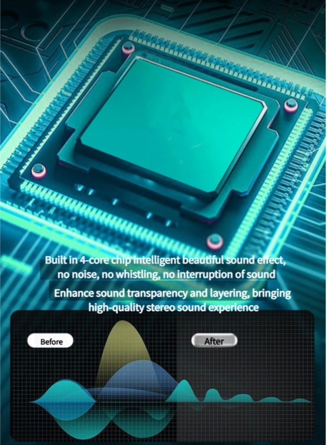 Owl-Shaped Wireless Bluetooth Speaker with Dual Mic Karaoke & LED Light Show – 4 Drivers, AI Voice Effects, Portable Outdoor Party Sound System,Black - Image 3