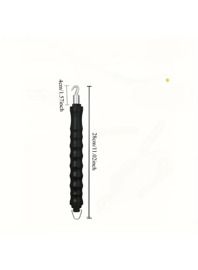 2 Pack Semi Automatic Rebar Tying Hook Tool Set Straight Pull Wire Twister With Black And Green Non Slip Handle Heavy Duty Concrete Reinforcement And Fence Work Specialized Cable Tie Heavy Duty Cable Stripper Insulation Stripper - Image 2