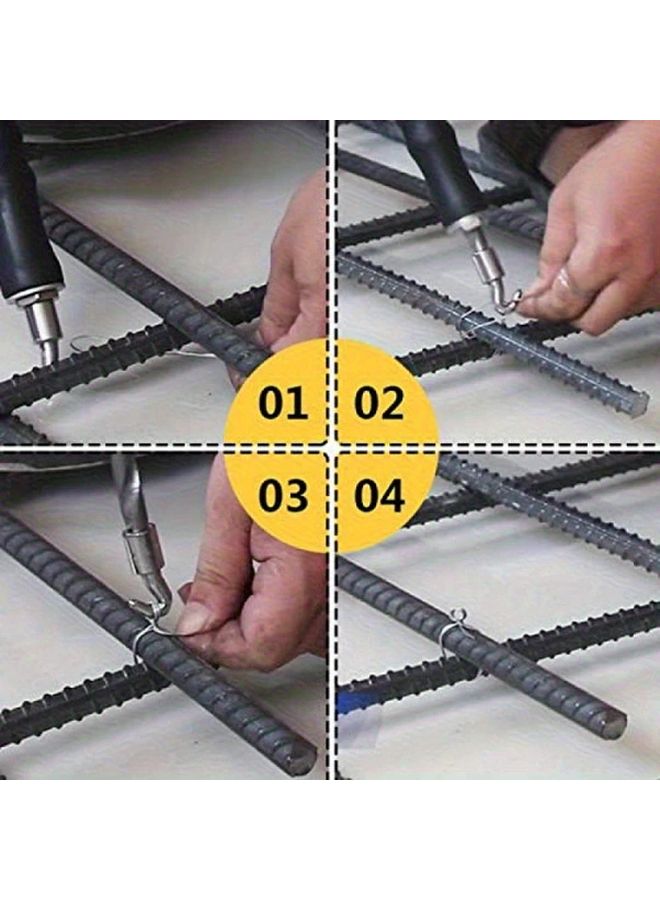 2 Pack Semi Automatic Rebar Tying Hook Tool Set Straight Pull Wire Twister With Black And Green Non Slip Handle Heavy Duty Concrete Reinforcement And Fence Work Specialized Cable Tie Heavy Duty Cable Stripper Insulation Stripper - Image 4