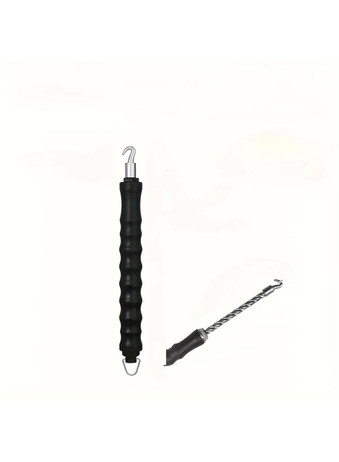 2 Pack Semi Automatic Rebar Tying Hook Tool Set Straight Pull Wire Twister With Black And Green Non Slip Handle Heavy Duty Concrete Reinforcement And Fence Work Specialized Cable Tie Heavy Duty Cable Stripper Insulation Stripper - Image 5