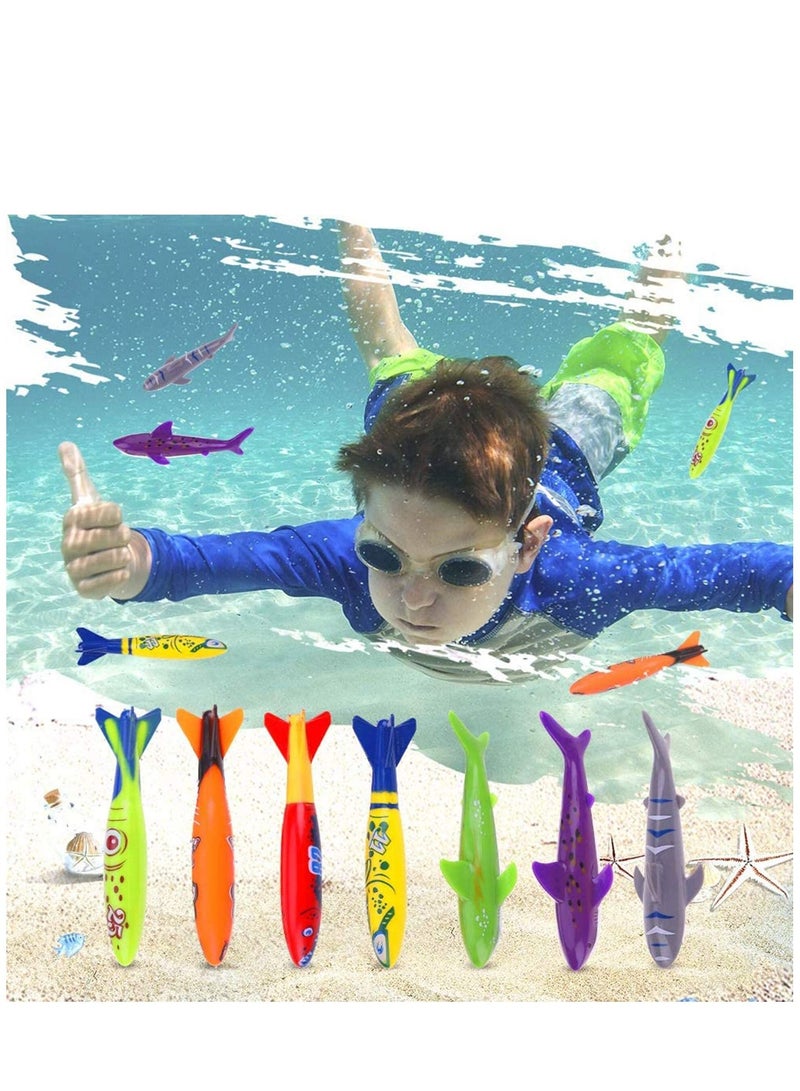 واي آند دي 34pcs Diving Toys Dive Sticks 4pcs Rings Bandits Underwater Swimming Pool Game Training Gift for Kids Boys Girls - Image 5