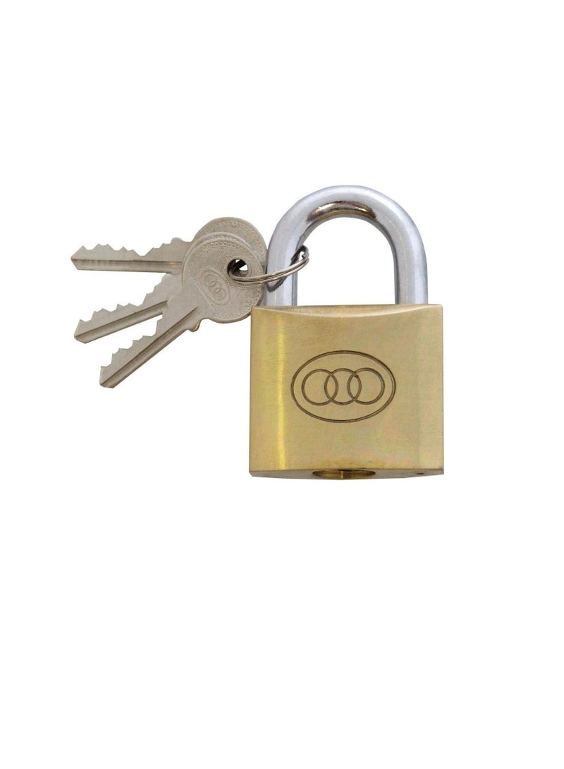 Small Brass Pad Lock Golden 40/50mm  - Image 3