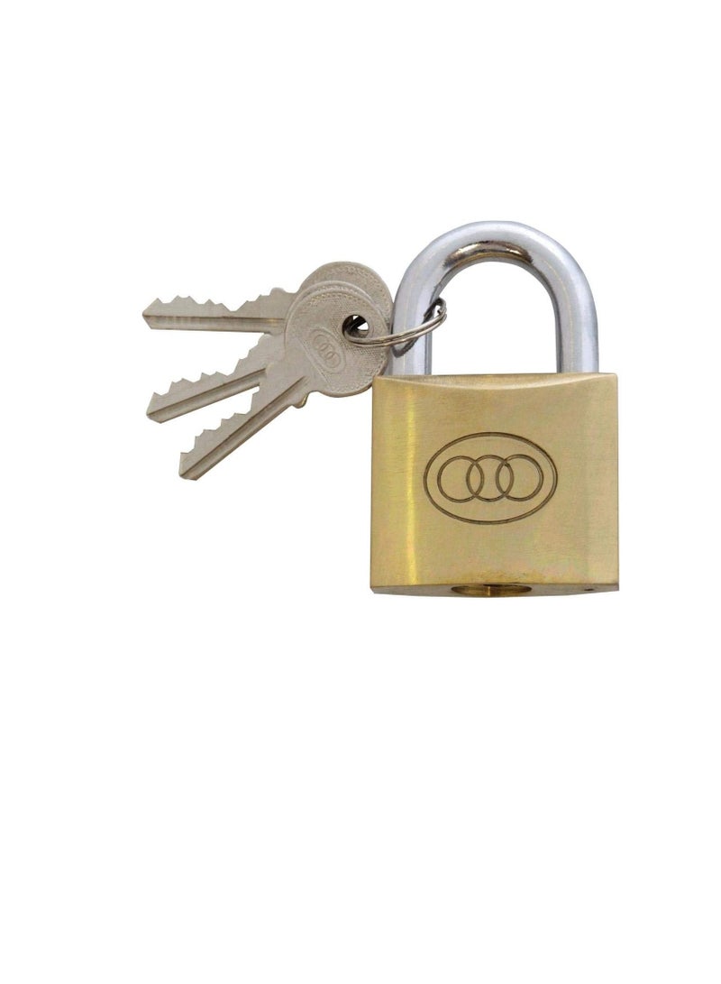 Small Brass Pad Lock Golden 40/50mm  - Image 1