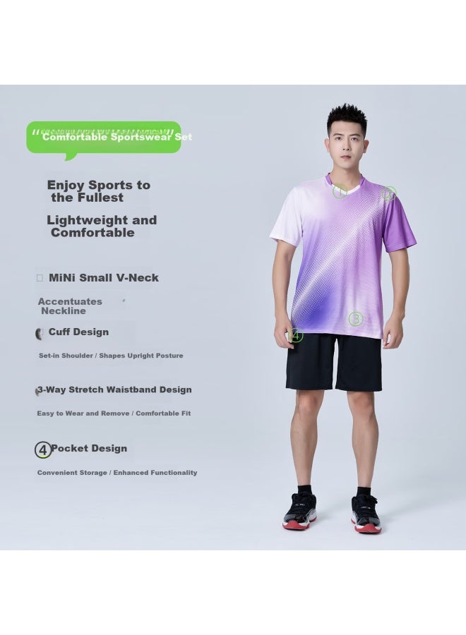 Vandimu Badminton Apparel Set Uni Spring Summer High Elastic Breathable Quick-dry Sports Fitness Running Track Training Tennis Skirt