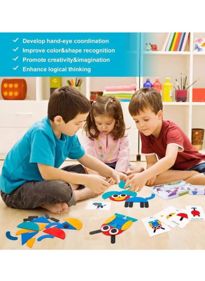 Beauenty - Iron box Montessori fun shape jigsaw puzzle baby early education toy children jigsaw puzzle girl boy - Image 1