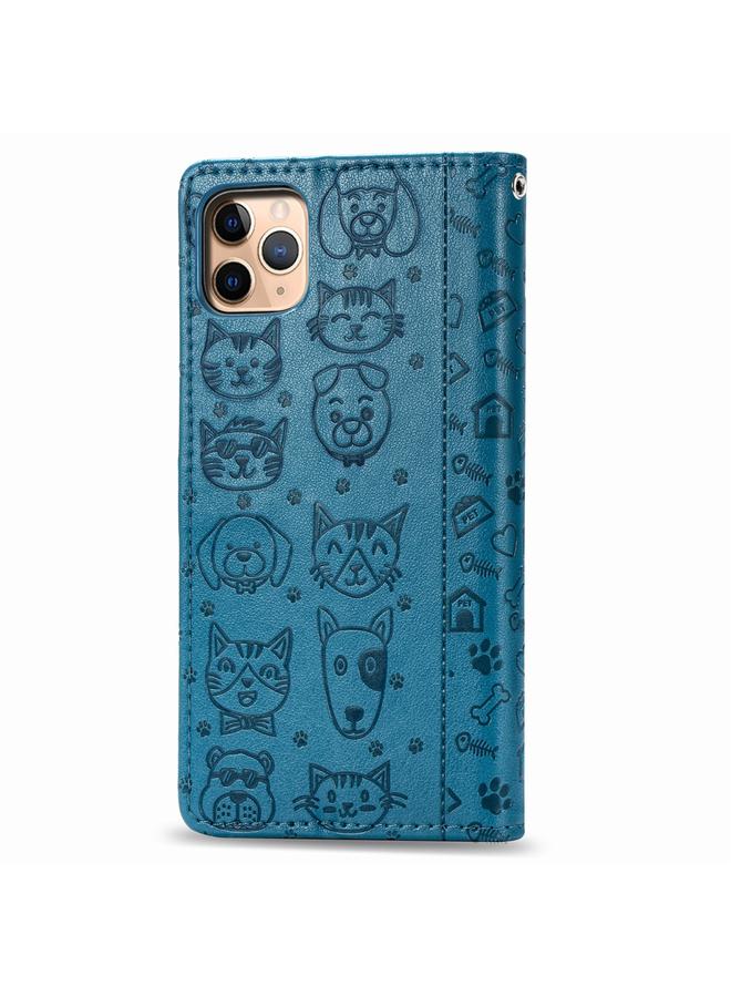 Zaboon Case For iPhone 11 Pro Max Cute Cat and Dog Embossed Horizontal Flip PU Leather Case with Holder / Card Slot / Wallet / Lanyard - Image 3