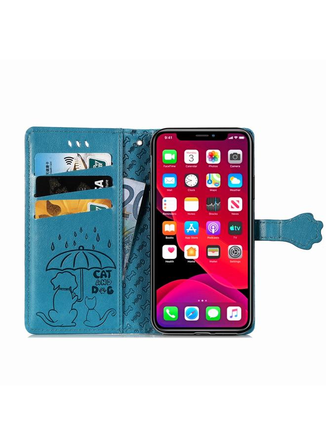 Zaboon Case For iPhone 11 Pro Max Cute Cat and Dog Embossed Horizontal Flip PU Leather Case with Holder / Card Slot / Wallet / Lanyard - Image 4