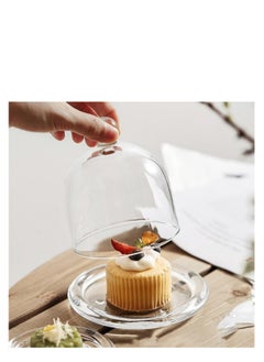 Y&D 4 PCS Mini Cake Domes Cookie Display Cake Holder Cake Stand Decorative Candlestick  Cake Plate Dome Cover Fruit Glass Cover Shield for Birthday Wedding  - Image 3