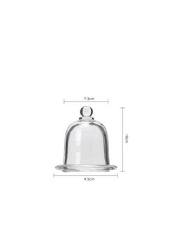 Y&D 4 PCS Mini Cake Domes Cookie Display Cake Holder Cake Stand Decorative Candlestick  Cake Plate Dome Cover Fruit Glass Cover Shield for Birthday Wedding  - Image 5