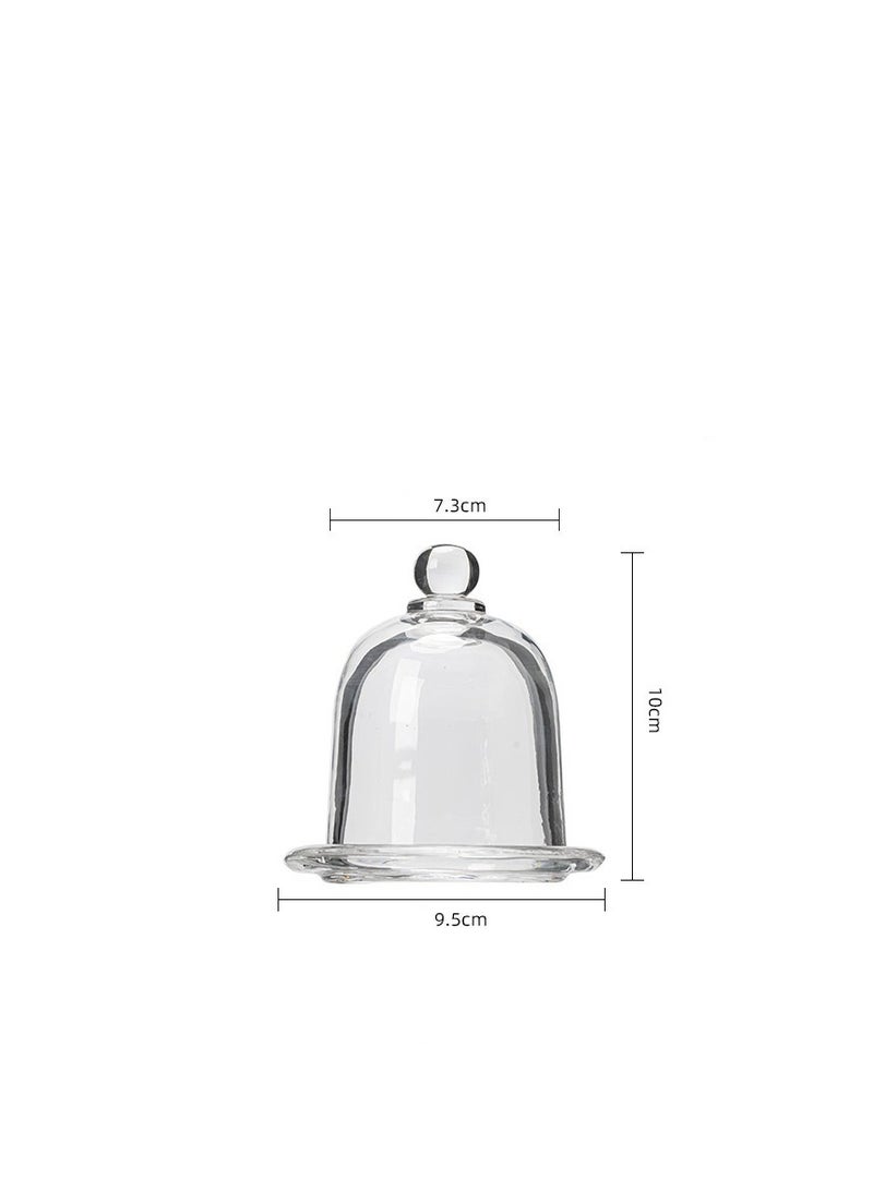 Y&D 4 PCS Mini Cake Domes Cookie Display Cake Holder Cake Stand Decorative Candlestick  Cake Plate Dome Cover Fruit Glass Cover Shield for Birthday Wedding - Image 5