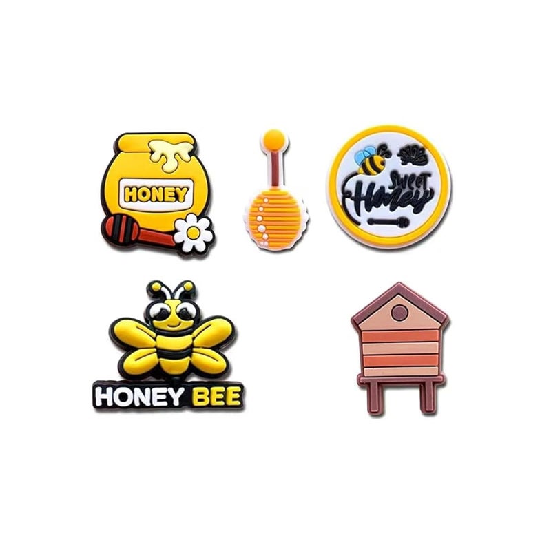 BOWNDY Bee Shoes Decoration Charms fits for Clog Sandals,Bee Shoe Decorations Gift for Boys Girls Kids Teens Men and Women Adults - Image 4