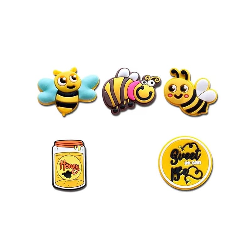 BOWNDY Bee Shoes Decoration Charms fits for Clog Sandals,Bee Shoe Decorations Gift for Boys Girls Kids Teens Men and Women Adults - Image 5
