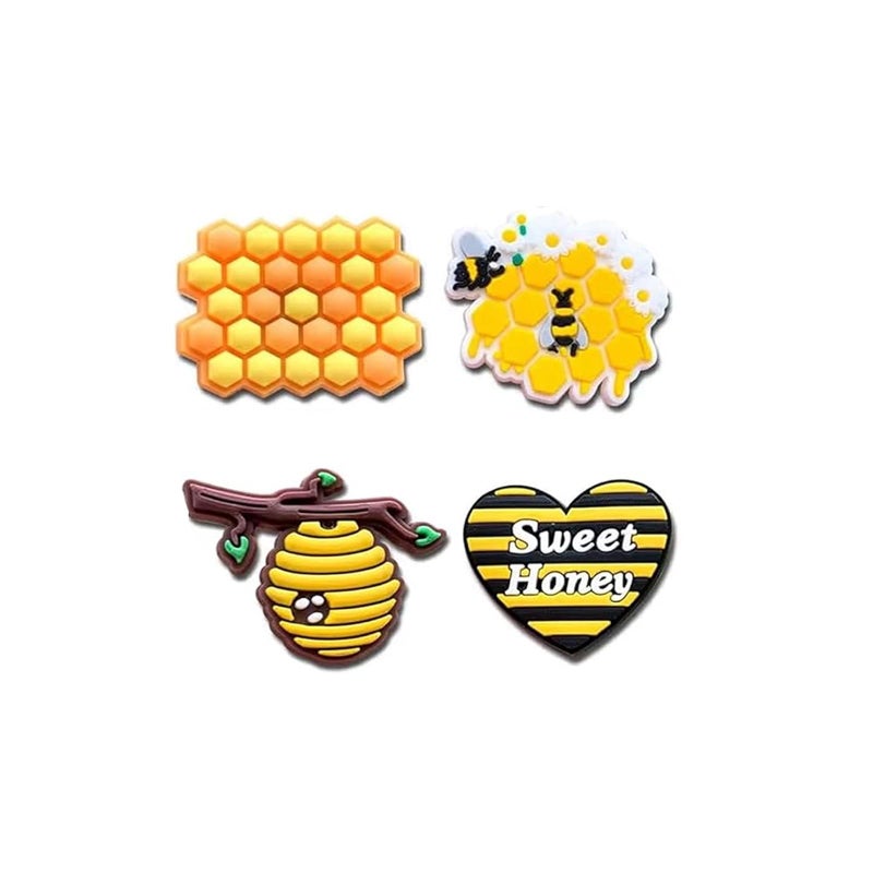 BOWNDY Bee Shoes Decoration Charms fits for Clog Sandals,Bee Shoe Decorations Gift for Boys Girls Kids Teens Men and Women Adults - Image 3