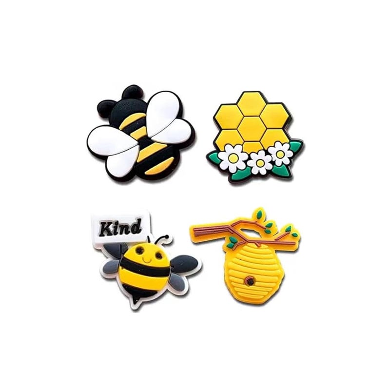 BOWNDY Bee Shoes Decoration Charms fits for Clog Sandals,Bee Shoe Decorations Gift for Boys Girls Kids Teens Men and Women Adults - Image 2