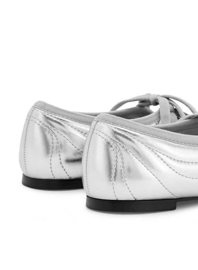 JW PEI Erika Topstitching lace-up Ballerinas  - Image 3