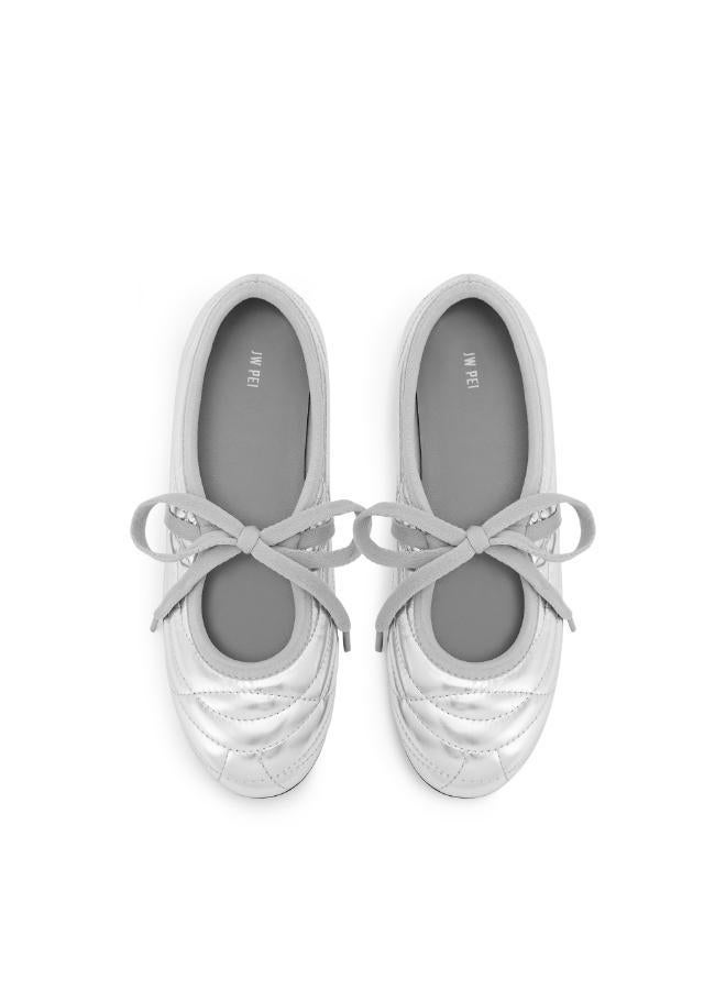 JW PEI Erika Topstitching lace-up Ballerinas  - Image 4