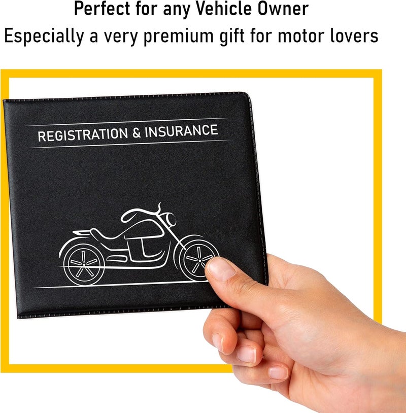 CANOPUS Car Registration and Insurance Holder, Car Document Holder, Vehicle Registration and Insurance Card Holder, Wallet for Auto, Trailer, Motorcycle, Truck, Vehicle Paperwork Organizer (2 Pack) - Image 5