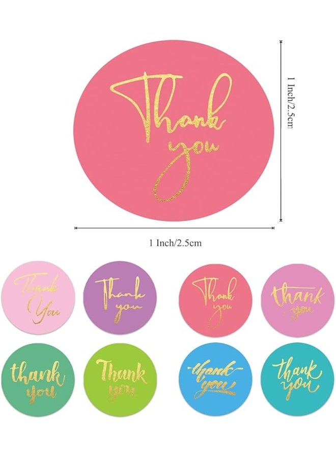 500Pcs Thank You Stickers - 8 Designs 1 Inch Gold Foil for Packaging, Small Business, Self-Adhesive Labels for Envelopes, Gift Wrap, Craft - Image 4