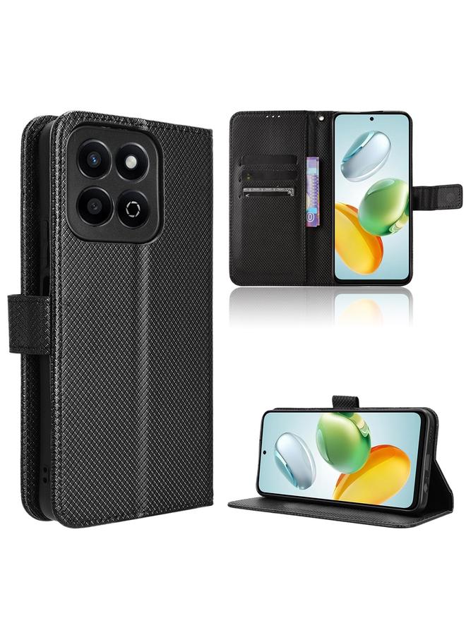 اس-توب جراب هاتف Honor Play 60 Plus مصنوع من الجلد بتصميم ماسي - Image 1