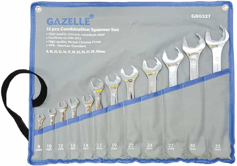 Gazelle Gazelle 12-Piece Combination Spanner Set