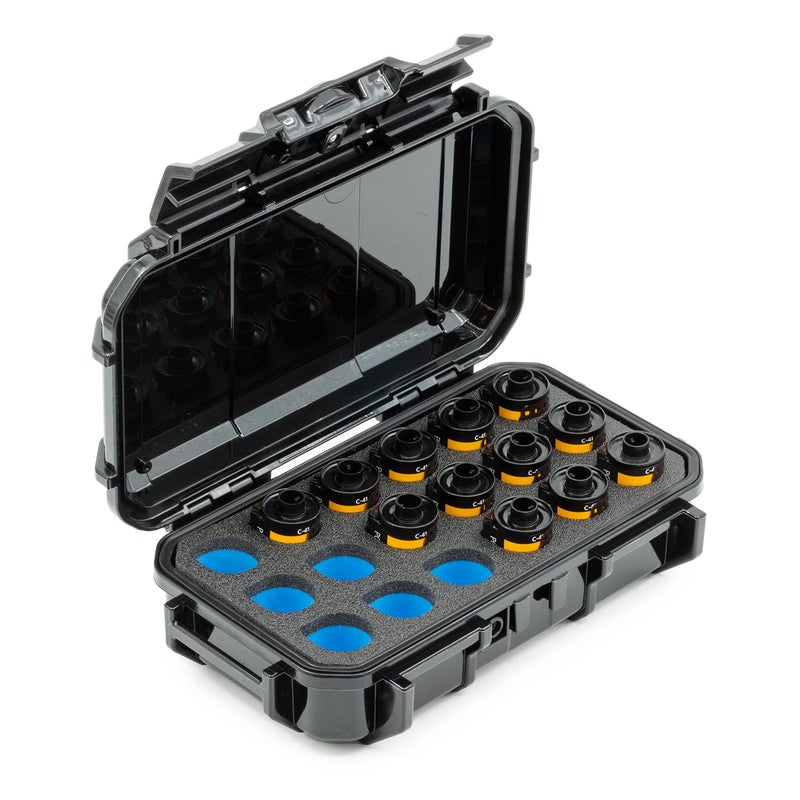 Evergreen 35mm Film Storage Case | Holds 18 Rolls | Preserve and Protect Your Film | Waterproof, Crushproof, & Freezer-Safe (Film Not Included) (Black) - Image 1