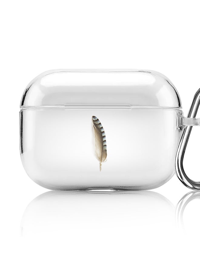 Stylizedd - Classic Clear printed Case for Apple AirPods Pro 2nd Generation Thin Transparent Cover [Designed for Apple AirPods Pro 2nd Generation] - Lonely Feather - Image 1