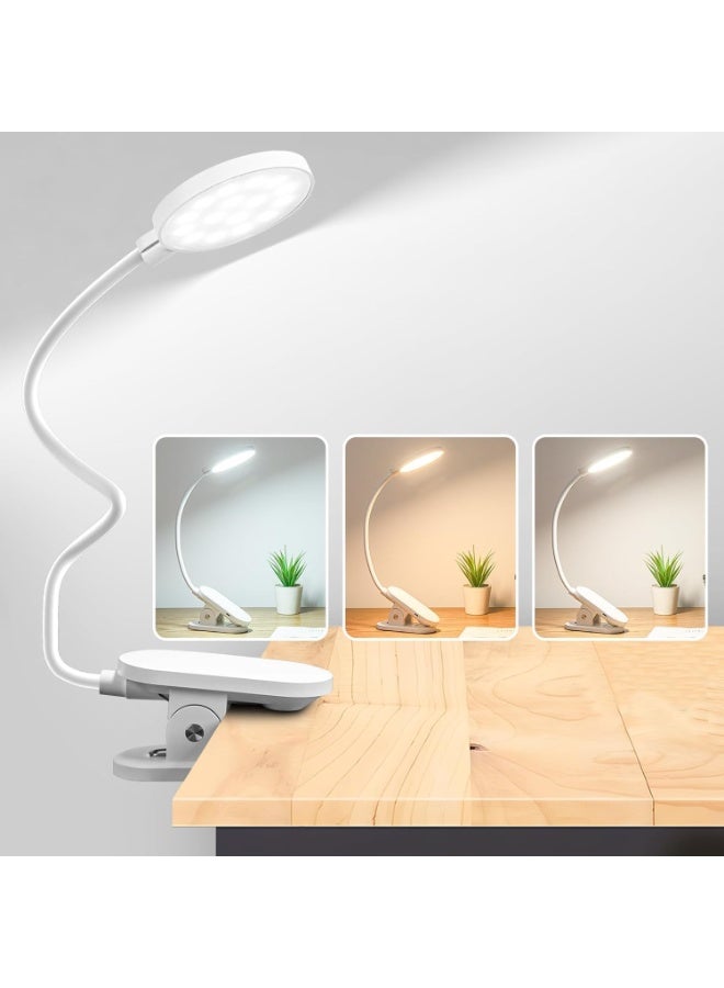 مصباح قراءة مرن من ميفاين بزاوية 360 درجة - 3 مستويات سطوع، 3 درجات حرارة لونية، تحكم باللمس، قابل لإعادة الشحن عبر منفذ USB، حماية للعين، 20 مصباح LED، مصباح بمشبك، مصباح مكتب/سرير - Image 1