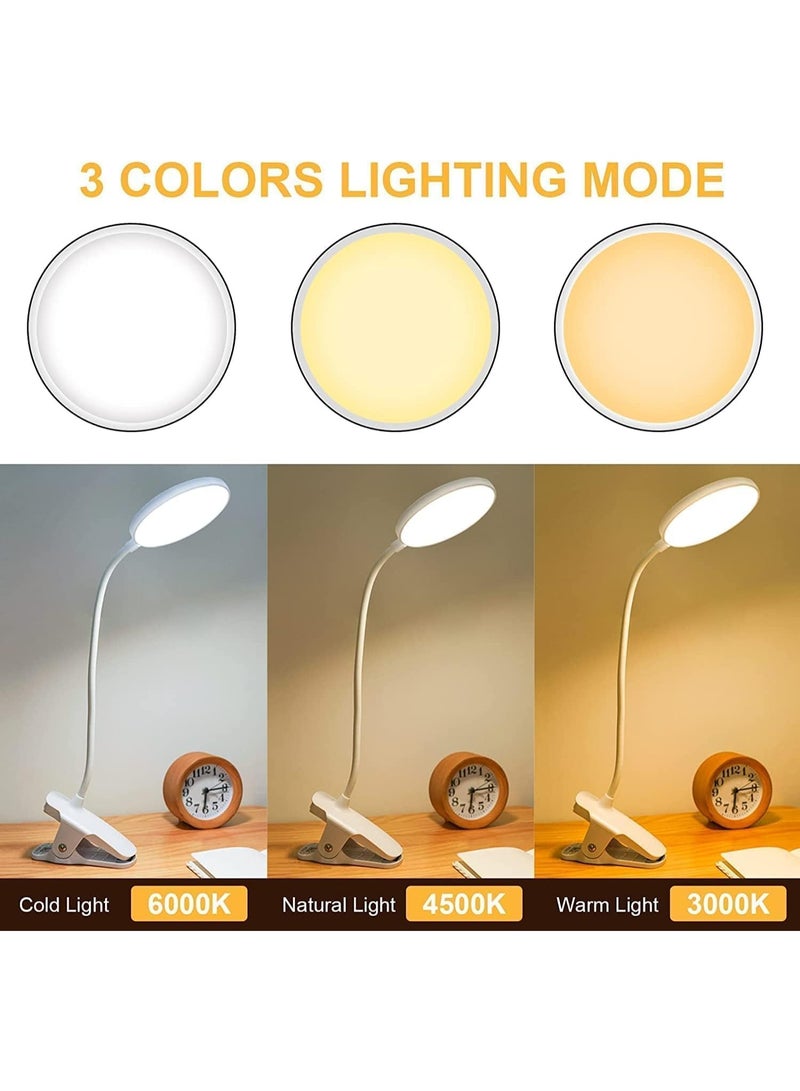 مصباح قراءة مرن من ميفاين بزاوية 360 درجة - 3 مستويات سطوع، 3 درجات حرارة لونية، تحكم باللمس، قابل لإعادة الشحن عبر منفذ USB، حماية للعين، 20 مصباح LED، مصباح بمشبك، مصباح مكتب/سرير - Image 2