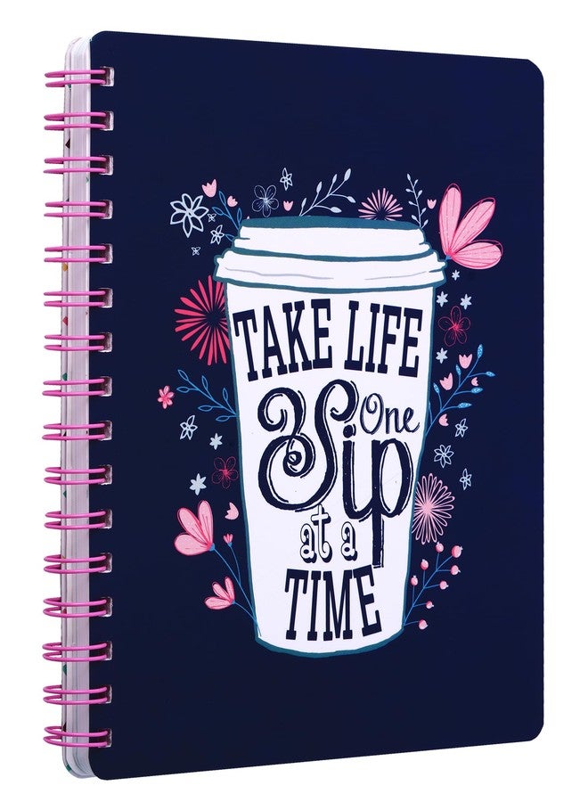 DOODLE B5 Hardbound Spiral Notebook Diary | 160 Undated Ruled Pages | 80 gsm Acid Free Paper | Open Flat To Write Comfortably (Morning Glory) - Image 4