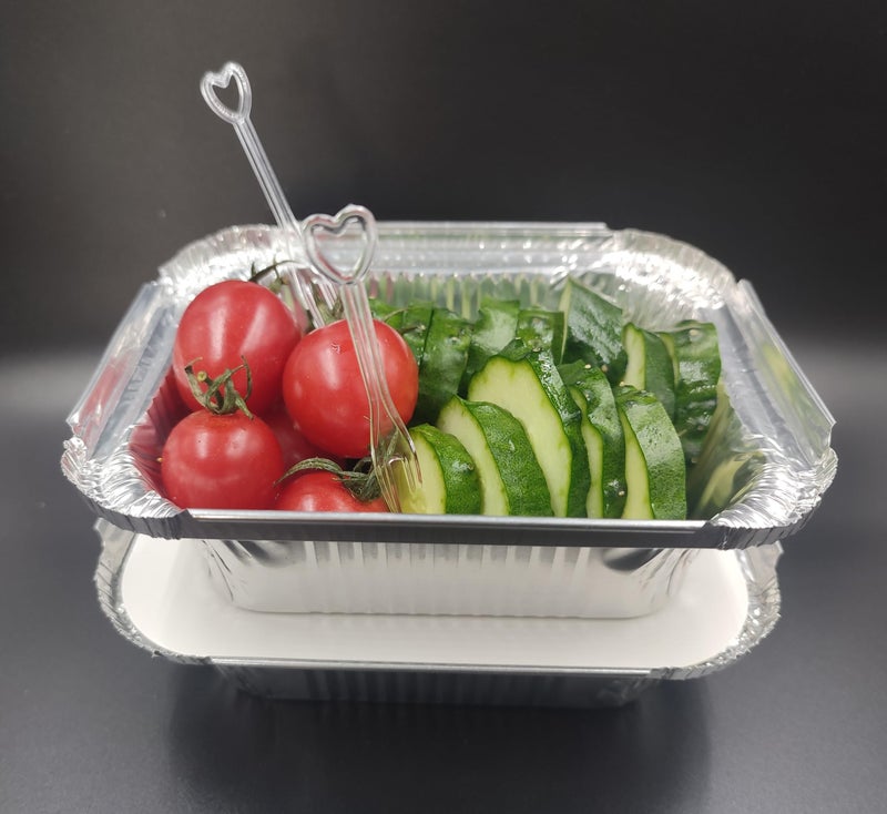 BOARNE 40 Pack Disposable Aluminum Foil Pans 4.7X5.7 with lids, Takeout Food Storage, Food Containers, Heavy Duty Baking Trays for Roasting and Cooking (4.7X5.7, 40 pack) - Image 5