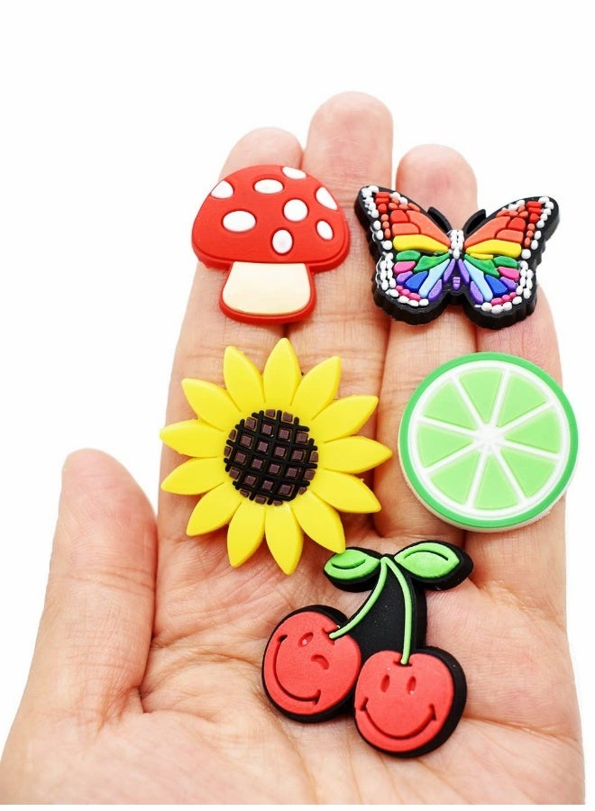 100 PCS Cartoon Shoe Charms for Clogs & Bracelets - Fun PVC Decorations for Kids' Parties & Gifts (Random Styles) - Image 2