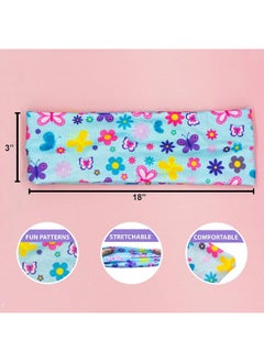 FROG SAC FROG SAC 3 Toddler Headbands for Girls, Wide Elastic Cloth Hair Bands for Kids, Soft Stretch Fabric Head Band Hair Accessories for Children, Cute Sports Yoga Unicorn Butterfly Little Girl Headband  - Image 4