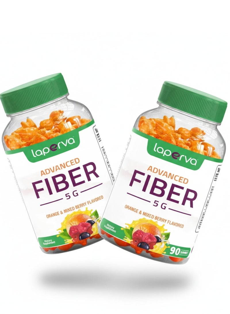 Laperva Advanced Fiber 5000 mg Orange &Mixed  90 Gummies, Pack of 2 - Image 1