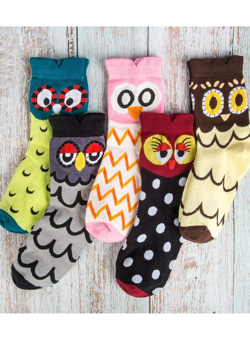 SYOSI 5 Pairs Ladies Socks Winter Cotton Wowens Socks Animal Cat Dog Socks Gift for Wowen - Image 2