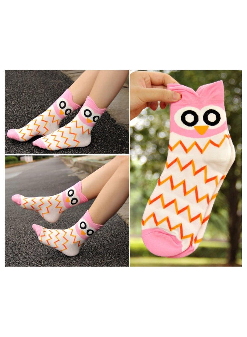 SYOSI 5 Pairs Ladies Socks Winter Cotton Wowens Socks Animal Cat Dog Socks Gift for Wowen - Image 4