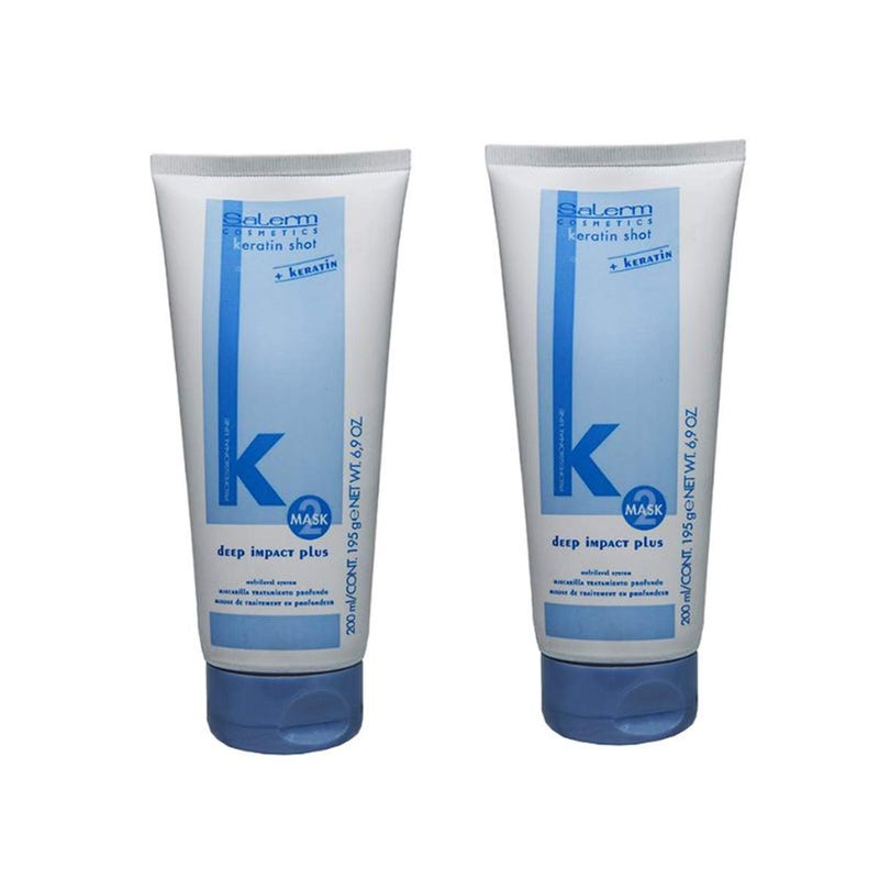 SALERM KERATIN SHOT DEEP IMPACT PLUS 6.9 OZ / 200 ml"Pack of 2"