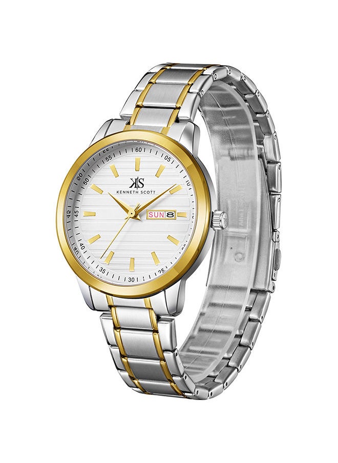 KENNETH SCOTT - Stainless Steel Analog Wrist Watch K22027-TBTW - Image 1