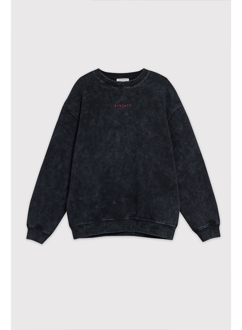 Babokah Vintage Effect Loose Fit Unisex Sweatshirt - Image 5