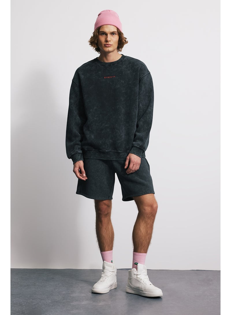 Babokah Vintage Effect Loose Fit Unisex Sweatshirt - Image 2