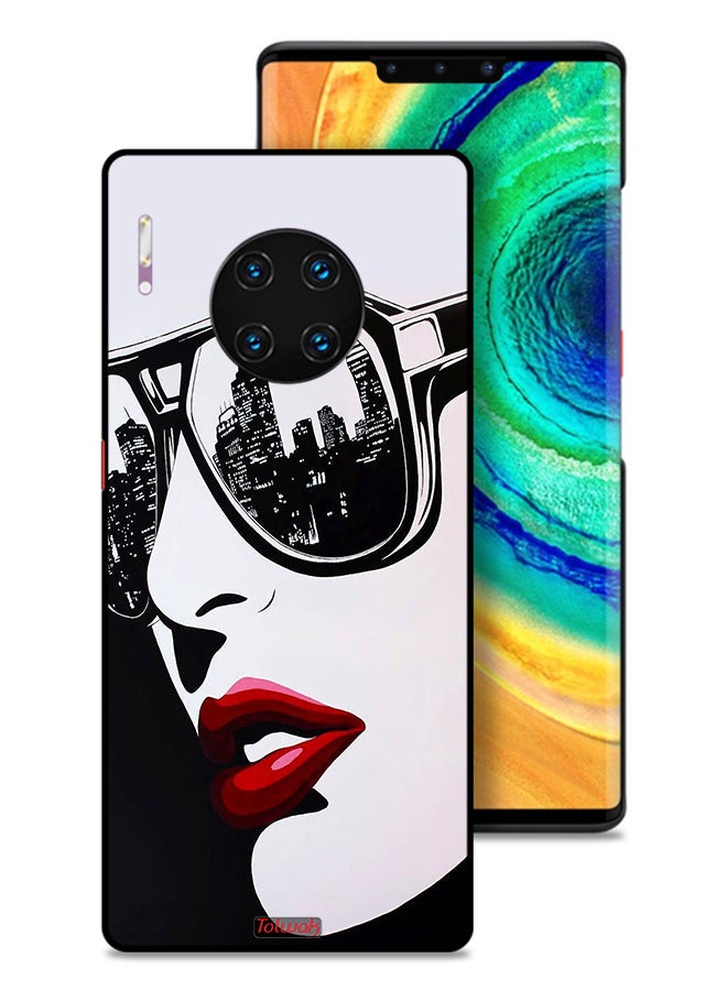Tolwak Huawei Mate 30 Pro 4G Protective Case Cover Girl Face Abstract Art - Image 1