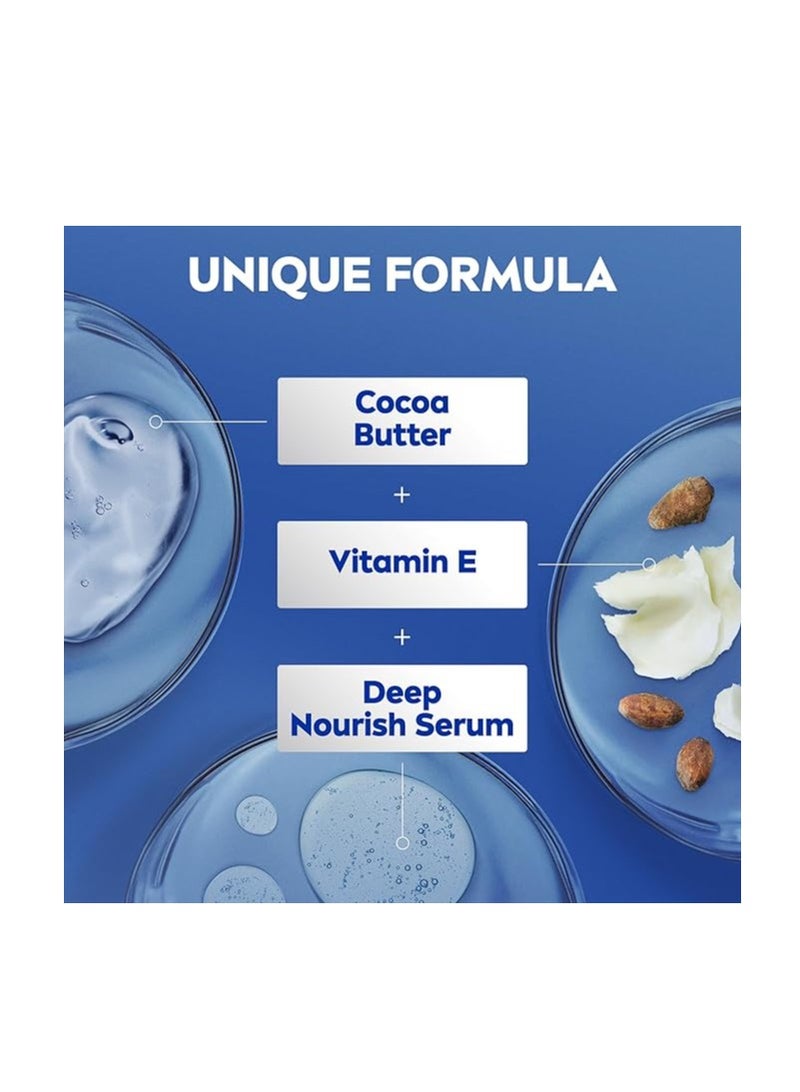 NIVEA Body Lotion for Dry Skin, Cocoa Butter, 5in1 Complete Care, 48H Deep Moisture, 250ml - Image 4