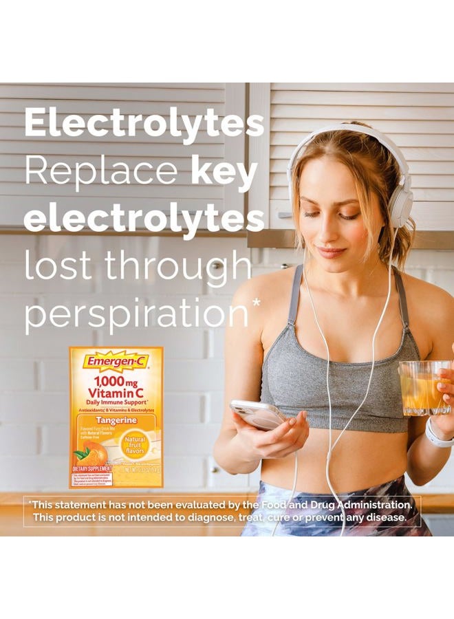 Emergen-C 1000mg Vitamin C Powder, with Antioxidants, B Vitamins and Electrolytes, Vitamin C Supplements for Immune Support, Caffeine Free Drink Mix, Tangerine Flavor - 60 Count/2 Month Supply - Image 3