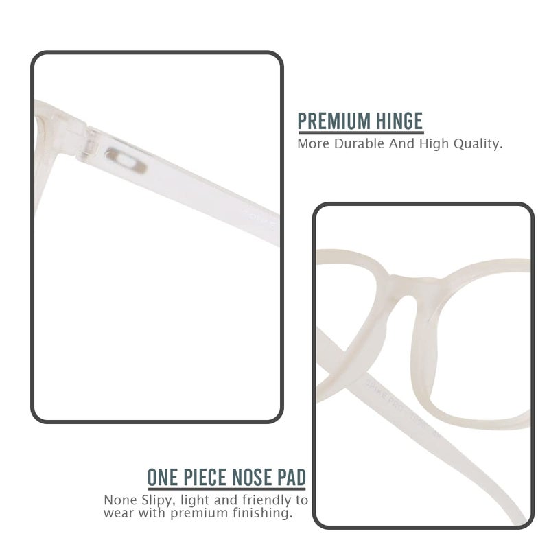 EYMEN Classic Non Prescription Clear Lens Glasses for Women Men Square Frame Eyeglasses Multiple Shades - Image 5