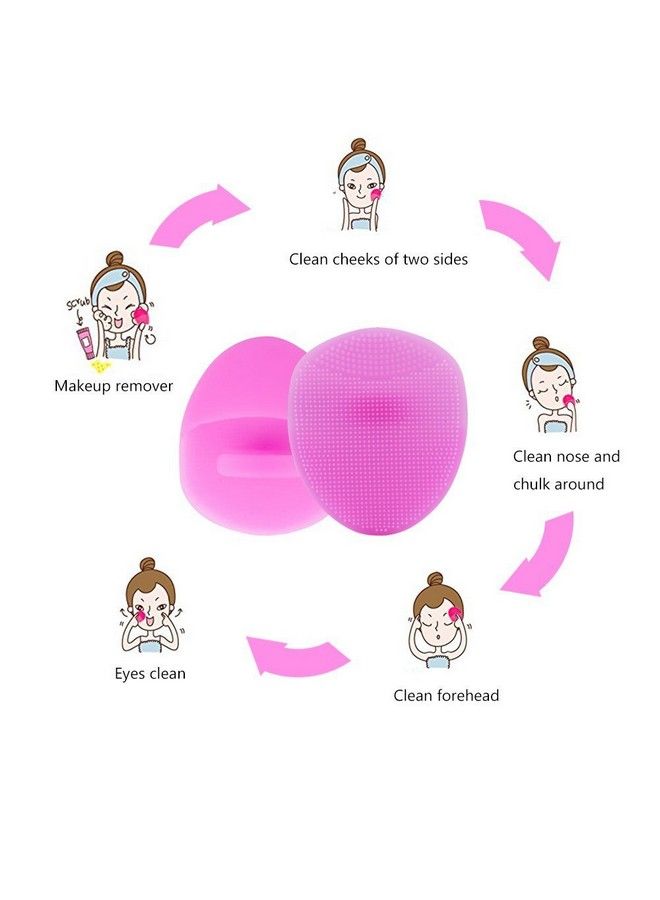 Gugzy Facial Pore Cleansing Pads Silicone Face Scrubbers Soft Exfoliators Cleansing Tool Massage Washing Pore Cleanser Blackhead Removing Baby Pet Shower (1 Blue) - Image 4